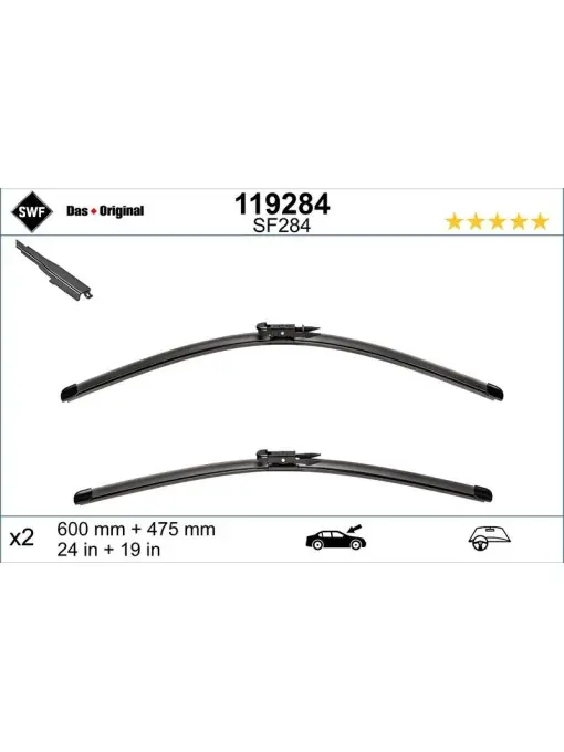 Retur ușor Set lamela stergator SWF Wiper FB OE LHD 600/475 mm