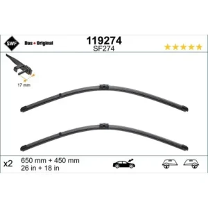 Set lamela stergator SWF Wiper FB OE LHD 650/450 mm Expediere rapidă