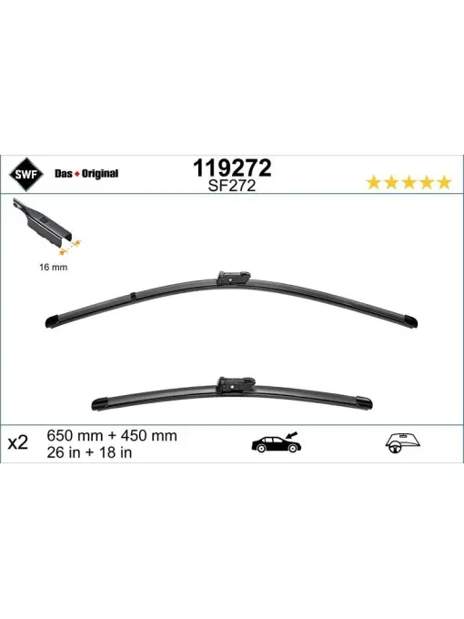 Set lamela stergator SWF Wiper FB OE LHD 650/450 mm Reducere extra