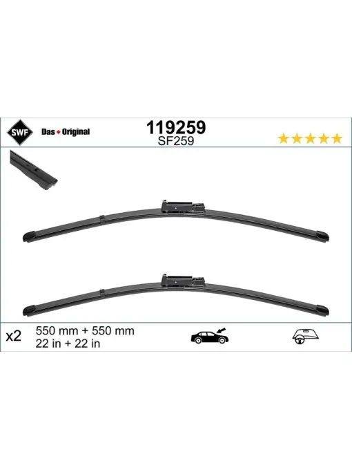 Ofertă exclusivă Set lamela stergator SWF Wiper FB OE LHD 550/550 mm