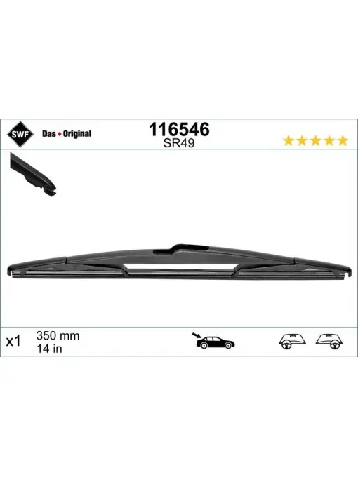 Lamela stergator spate SWF Wiper Rear LHD/RHD 350 mm Discount