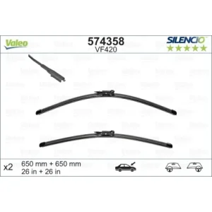 Set stergator Valeo Silencio Flat Ultima șansă