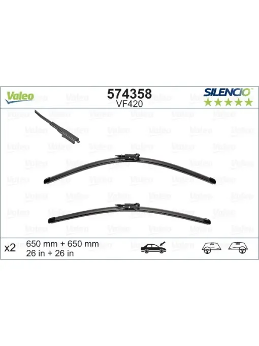 Set stergator Valeo Silencio Flat Ultima șansă