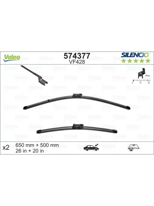 Popular Set stergator Valeo Silencio Flat