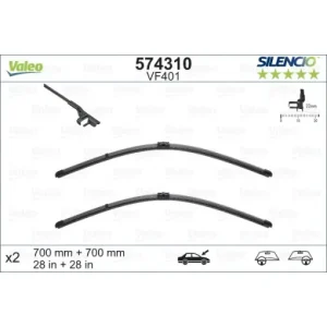 Set stergator Valeo Silencio Flat Popular