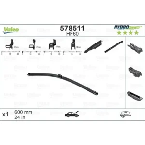 Stergator Valeo HydroConnect 60 cm Plată sigură