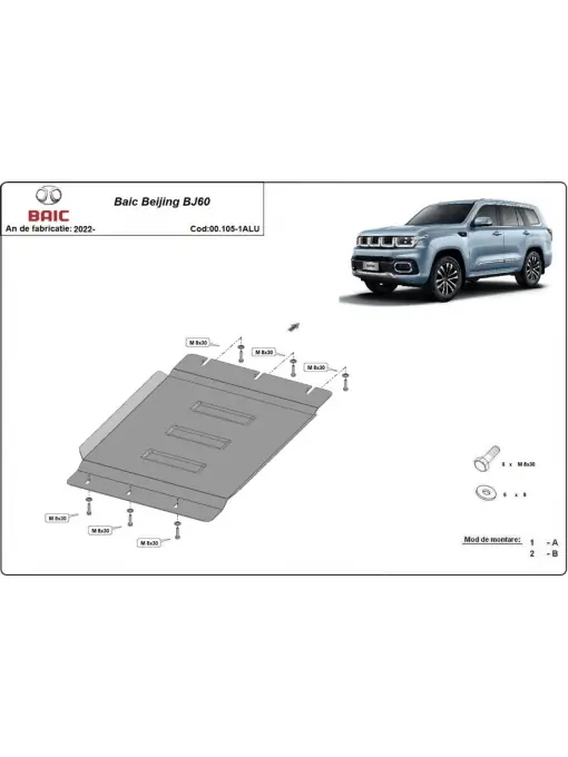 Cumpără acum Scut cutie de viteză din aluminiu Baic Beijing BJ60 (2022-2025)