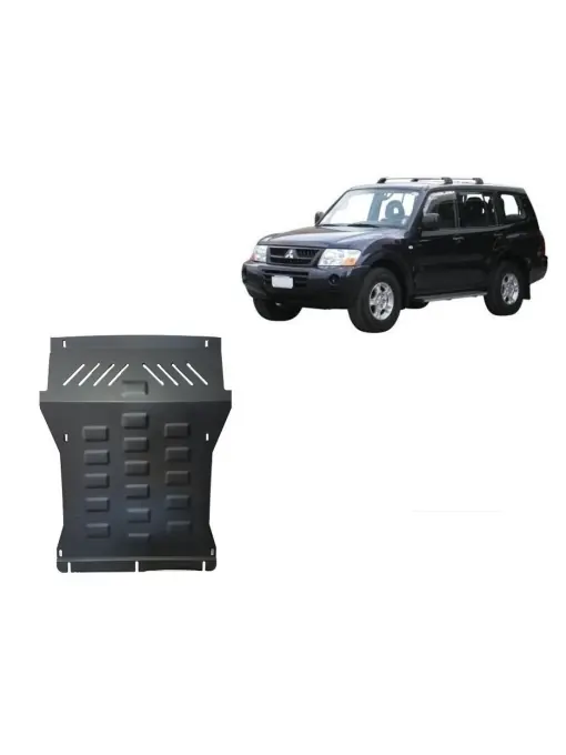 Preț redus Scut motor metalic pentru și radiator Mitsubishi Pajero 3 (V60, V70) Vers 2.0 ( 1999 - 2007 )