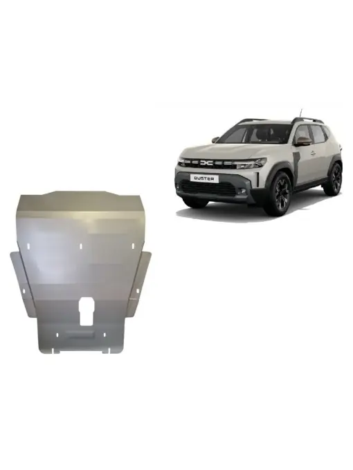 Chilipir Scut motor metalic pentru din aluminiu Dacia Duster - 4x4 ( 2024 - 2025 )
