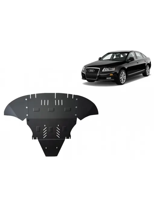 Livrare expres Scut motor metalic pentru Audi A6 cu lateral ( 2004 - 2011 )