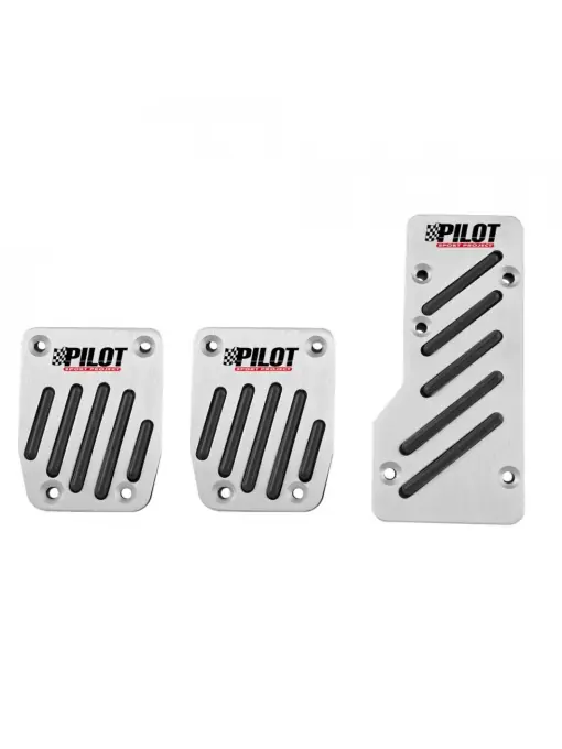Super ofertă Set 3 placute pentru pedale auto LAMPA Race 1, din aluminiu, insertii din cauciuc, fixare cu clema sau surub