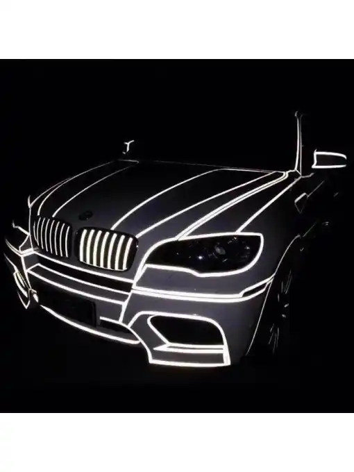 2 x Sticker Reflectorizant "OUTLINE DECO", culoare ARGINTIU, dimensiune 1cm x 8m Bestseller