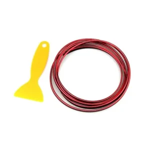Banda decor interior crom TUNING, 5m, ROSU Plată securizată