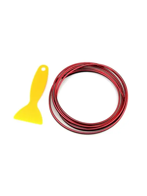 Banda decor interior crom TUNING, 5m, ROSU Plată securizată