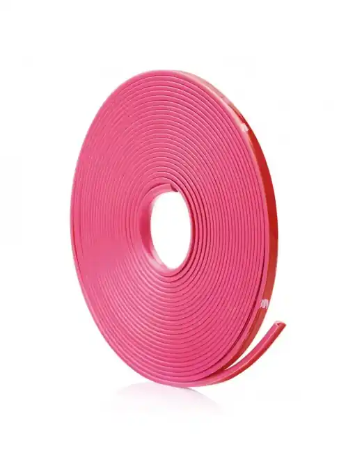 Disponibil imediat Inele de protectie si decor jante, adezive, din plastic flexibil - PINK