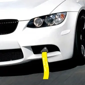 Transport gratuit Ornament Racing de tip Curea/Sufa pentru carlig de remorcare, culoare Galben