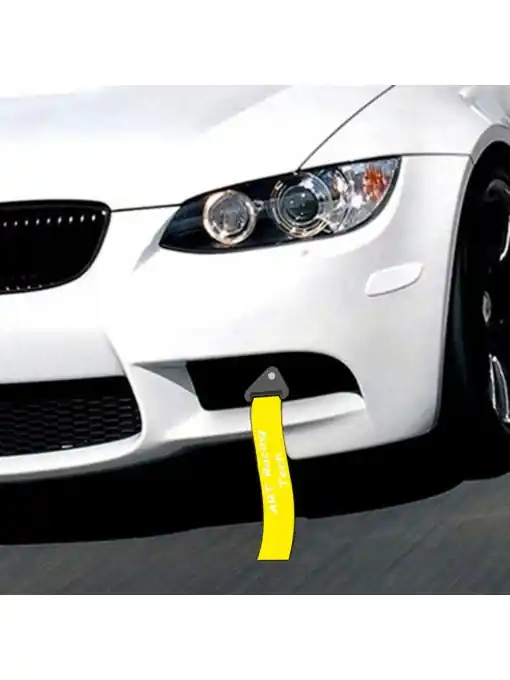 Transport gratuit Ornament Racing de tip Curea/Sufa pentru carlig de remorcare, culoare Galben