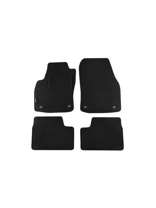 Bestseller Set 4 covorase auto PETEX din mocheta, negru, compatibil cu Opel Astra H 2004-10/2009, Astra H Caravan 09/2004-10/2010, Astra H GTC 03/2005-10/2011