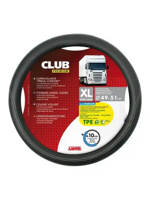 Preț redus Husa volan Lampa Club Premium, 49/51 cm, Negru
