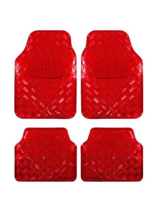 Covorase Auto Universale, model Diamond, culoare Crom Rosu Ultima șansă