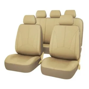 Bestseller Set 11 huse scaun auto Universale din piele ecologica Bej, AG338F