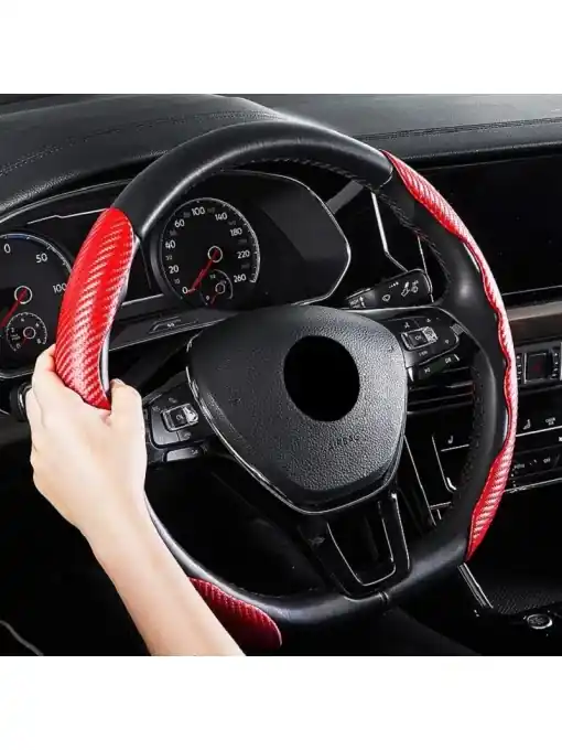 Set 2 ornamente volan finisaj CARBON ROSU, dimensiune universala Cumpără acum