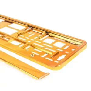 Suport numar inmatriculare din plastic, calitate Premium, culoare ORANGE Discount