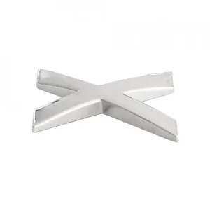 Ornament auto 3d. litera x. 26 mm. cromat Transport gratuit