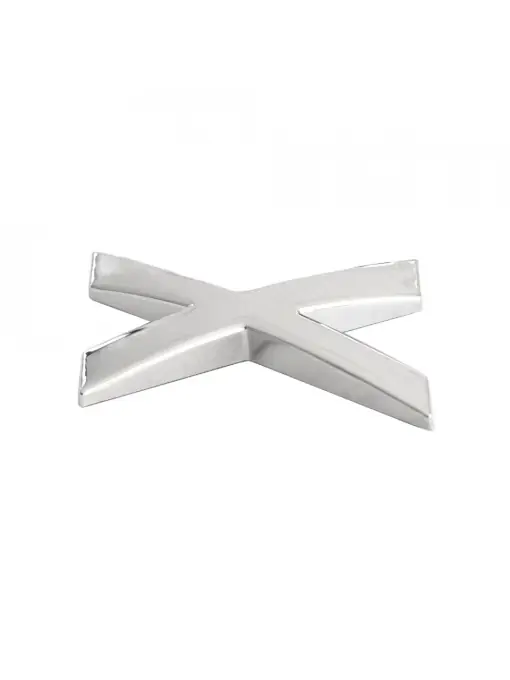 Ornament auto 3d. litera x. 26 mm. cromat Transport gratuit