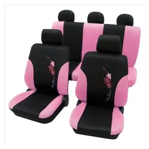 Retur gratuit Set Complet Huse Scaune (Fata-Spate) Roz -Flower- Petex