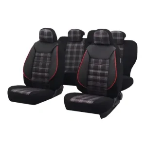 Set Huse Scaun Sport Negru-Rosu Calitate înaltă
