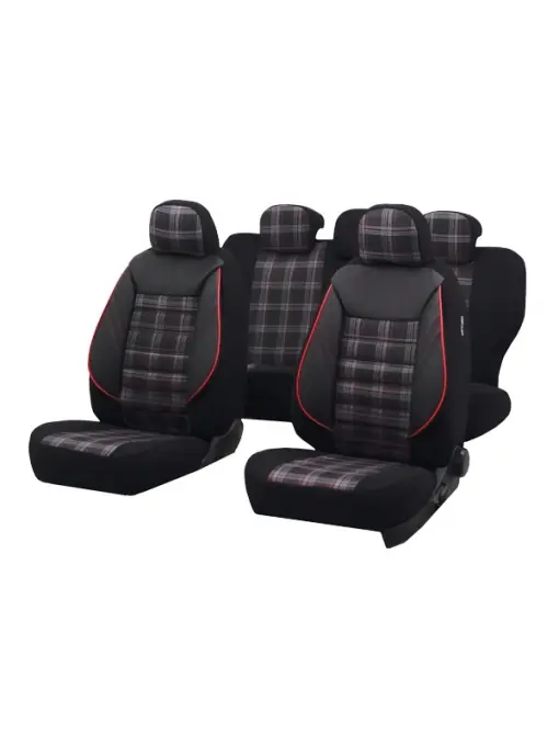 Set Huse Scaun Sport Negru-Rosu Calitate înaltă