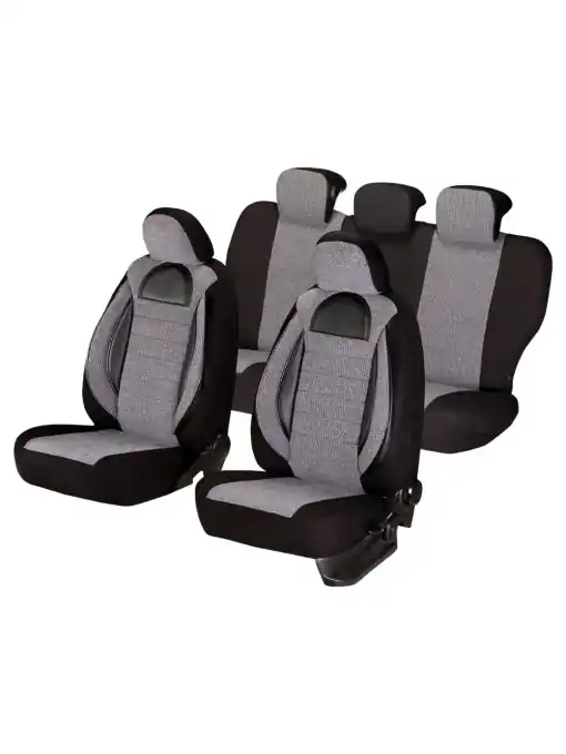 Lichidare de stoc Set huse scaun Racing Negru- Gri - Umbrella