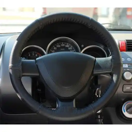 Husa volan piele naturala, negru cu diametrul între 35 - 37 cm Plată sigură