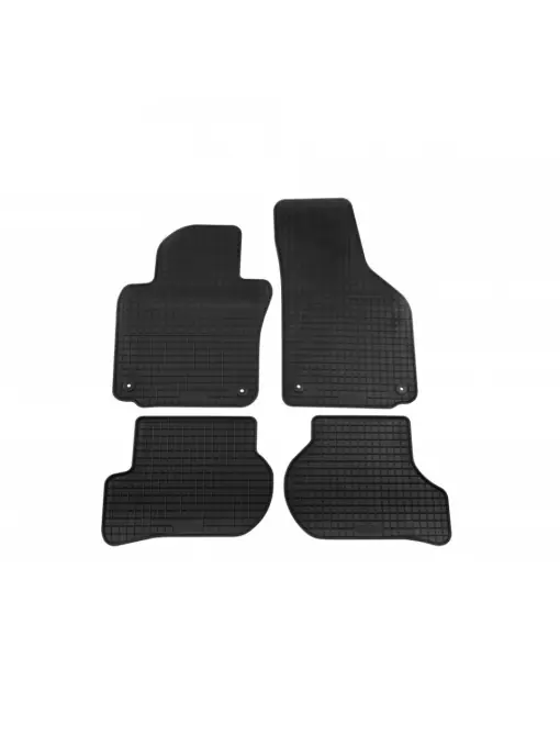 Set 4 covorase auto din cauciuc PETEX, negru, compatibil cu VW Golf V 09/2003-2008, Jetta 07/2005-12/2010, Golf VI 2008-10/2012, Scirocco 09/2008, Preț promoțional