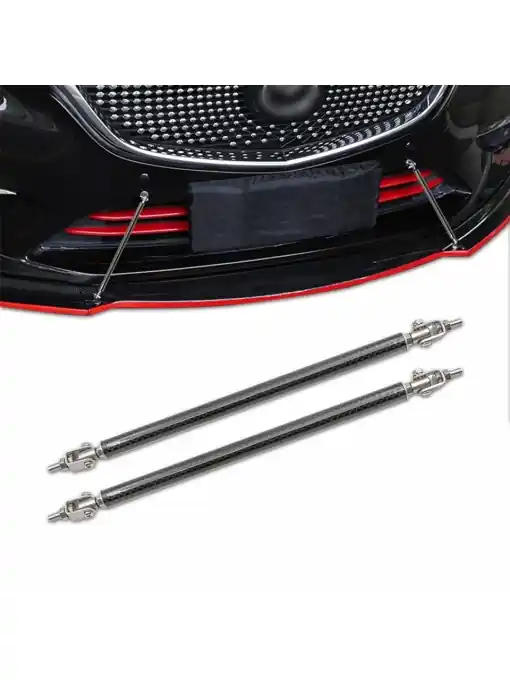 Premium Set 2 Tije din Aluminiu reglabile pentru Consolidare Spoiler, lungime 10cm, IMITATIE CARBON