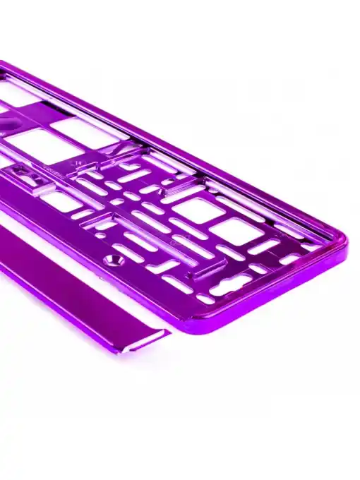 Preț redus Suport numar inmatriculare din plastic, calitate Premium, culoare VIOLET