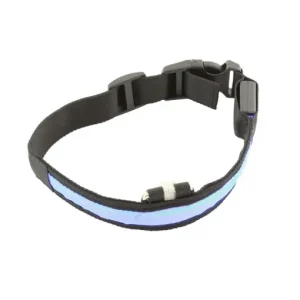 Zgarda iluminata cu LED pentru caine sau pisica, culoare Albastra, AVX-AG232A Popular