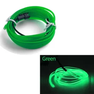 Calitate înaltă Fir Neon Auto "EL Wire" culoare Verde, lungime 1M, alimentare 12V, droser inclus