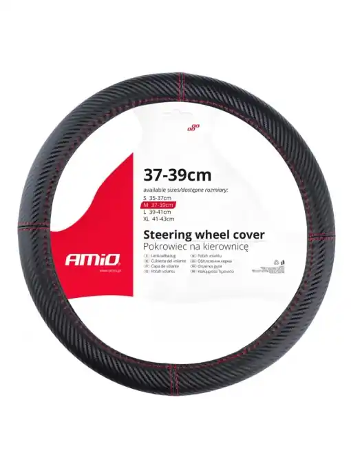 Super ofertă Husa volan Carbon Look, SWC-38-M (37-39cm)