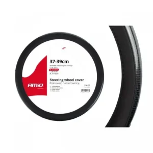 Reduceri Husa volan negru + carbon lacuit SWC-18-M (37-39cm)