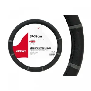 Ofertă specială Husa volan negru + dungi gri SWC-06-M (37-39cm)