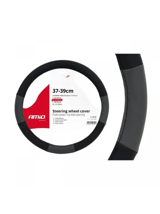 Nu rata Husa volan negru + gri SWC-05-M (37-39cm)