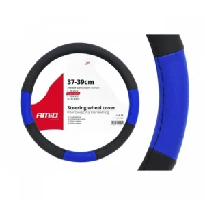 Cumpărături sigure Husa volan negru + albastru SWC-04-M (37-39cm)