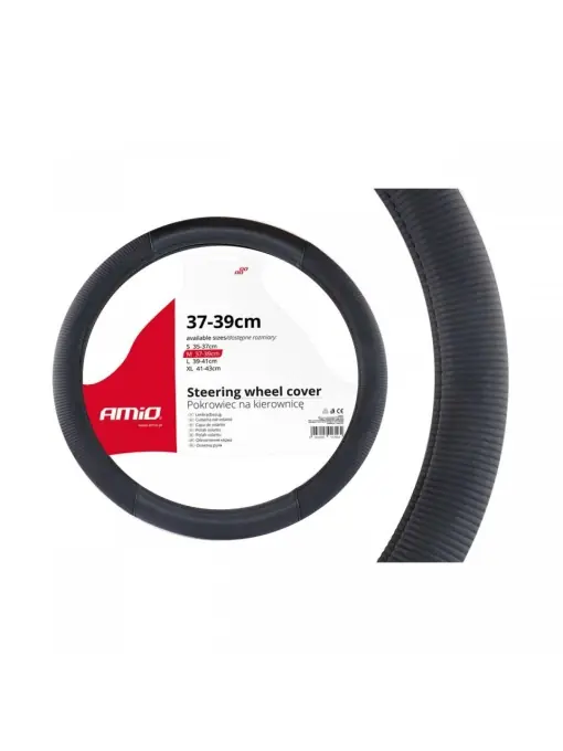 Premium Husa volan neagra model Relax SWC-24-M (37-39cm)