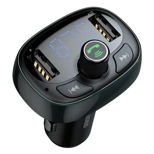 Modulator FM Bluetooth Baseus, MP3 Player, Buton De Apel, 2 X USB, Negru, Blister CCALL-TM01 Chilipir