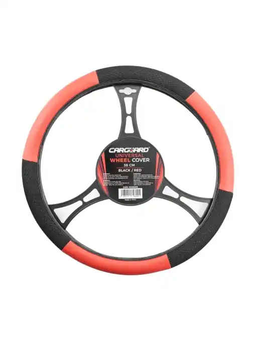 Husa volan auto - negru / rosu - CARGUARD Reducere de preț