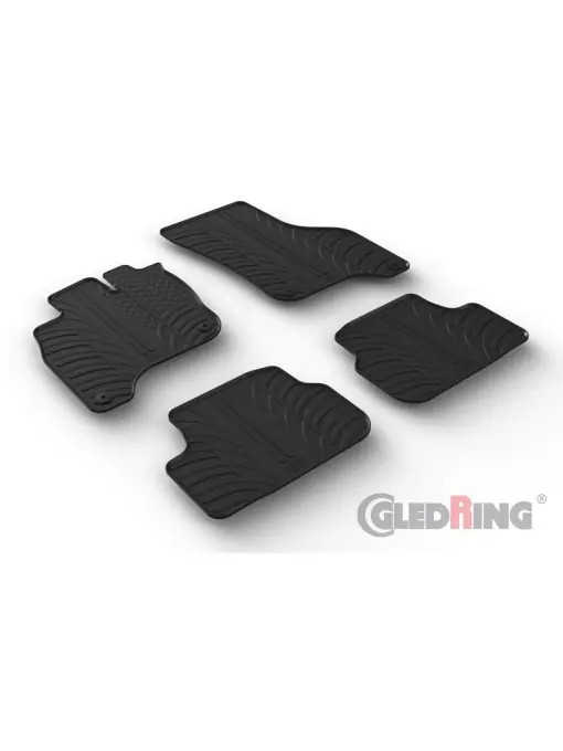 Set 4 covorase cauciuc dedicate VW e-GOLF VII HB 06.2014-2020/rubber mat Super ofertă