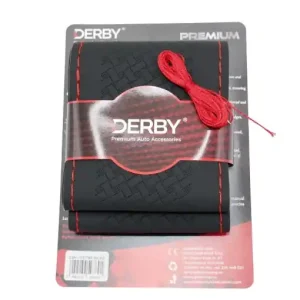 Husa volan neagra cu ac si ata 110 gr, cusatura rosie DERBY Vezi acum