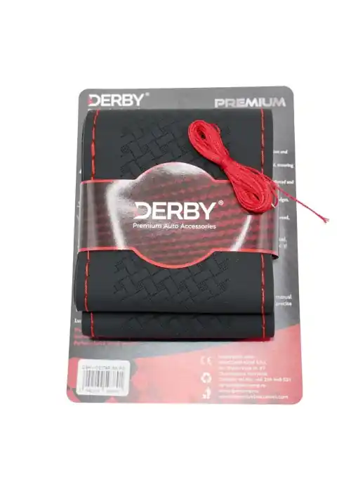 Husa volan neagra cu ac si ata 110 gr, cusatura rosie DERBY Vezi acum